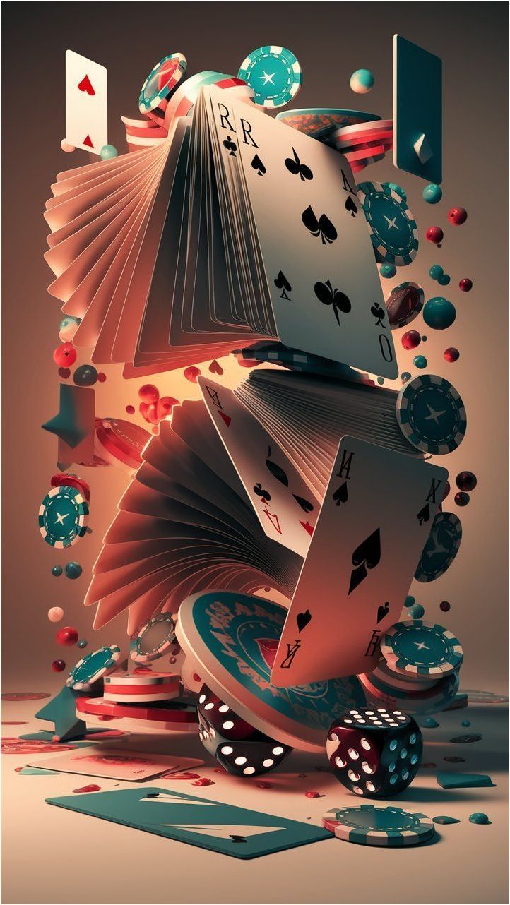 Hand progression from flop through river Casino Hold'em private cards and community cards